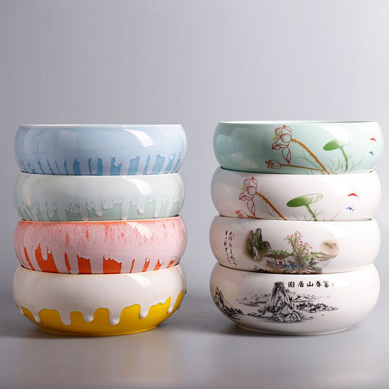 极速花盘水培水仙无孔容器铜钱草碗莲睡莲多肉R花盆特大号包邮。