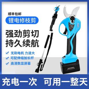 电剪子果树园林剪枝粗枝专用锂电修枝剪树枝电动剪刀剪枝机 充电式