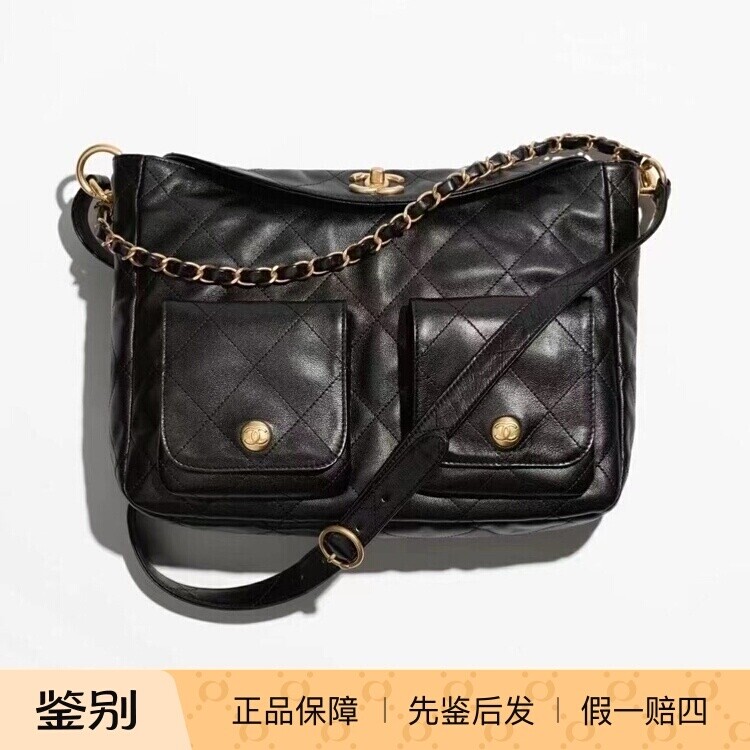 Chanel24P新款黑色油蜡牛皮包