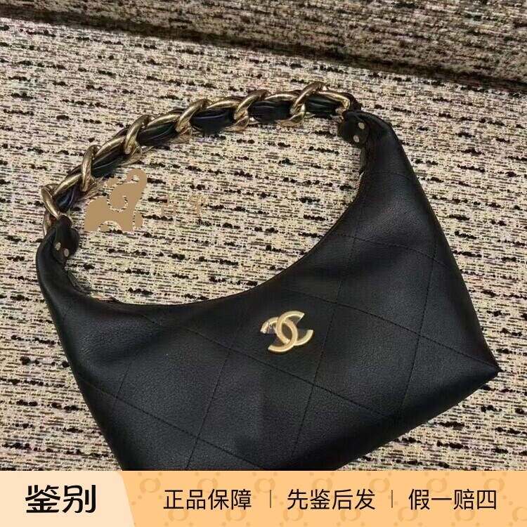 Chanel/香奈儿25K新款黑色牛皮