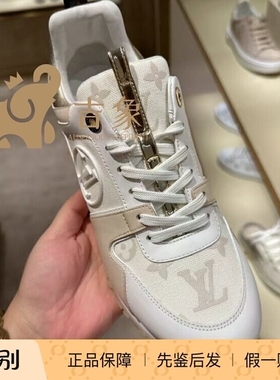 Lv路易威登2023新款女鞋Run Away老花印花系带运动休闲鞋1ABIV7