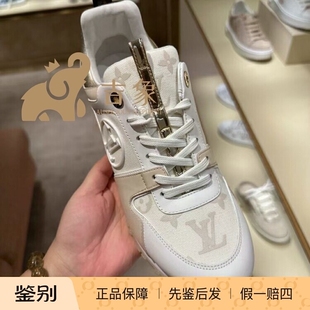 Lv路易威登2023新款女鞋Run Away老花印花系带运动休闲鞋1ABIV7