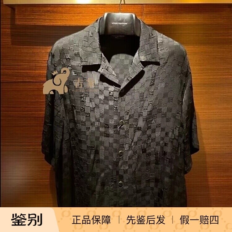 路易威登2025新款黑色提花衬衫