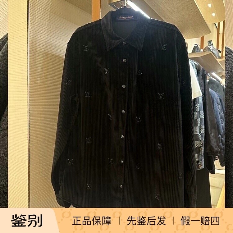 LV路易威登时尚男士灯芯绒衬衫