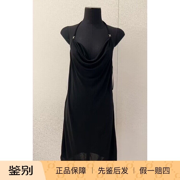 香奈儿双C吊带长款连衣裙