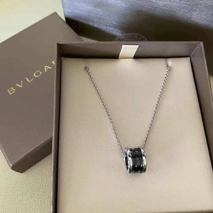 【现货】Bvlgari宝格丽Save the Children黑陶瓷弹簧项链慈善款