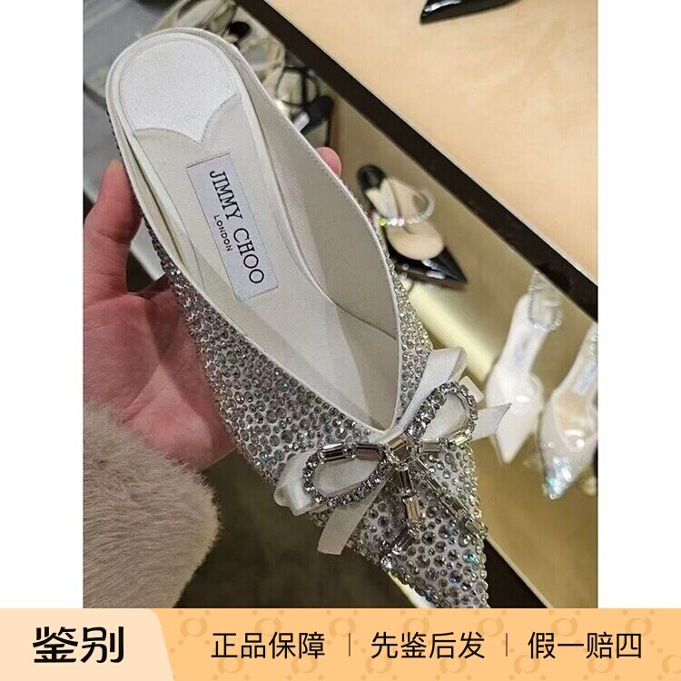 周仰杰2026水钻蝴蝶结女款凉鞋