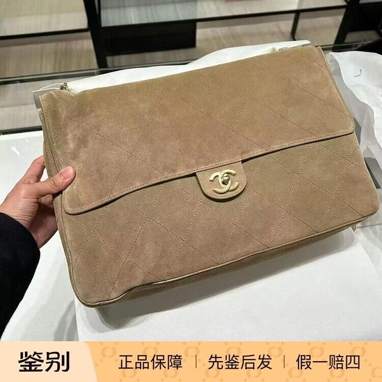 香奈儿麂皮CF链条单肩斜挎包
