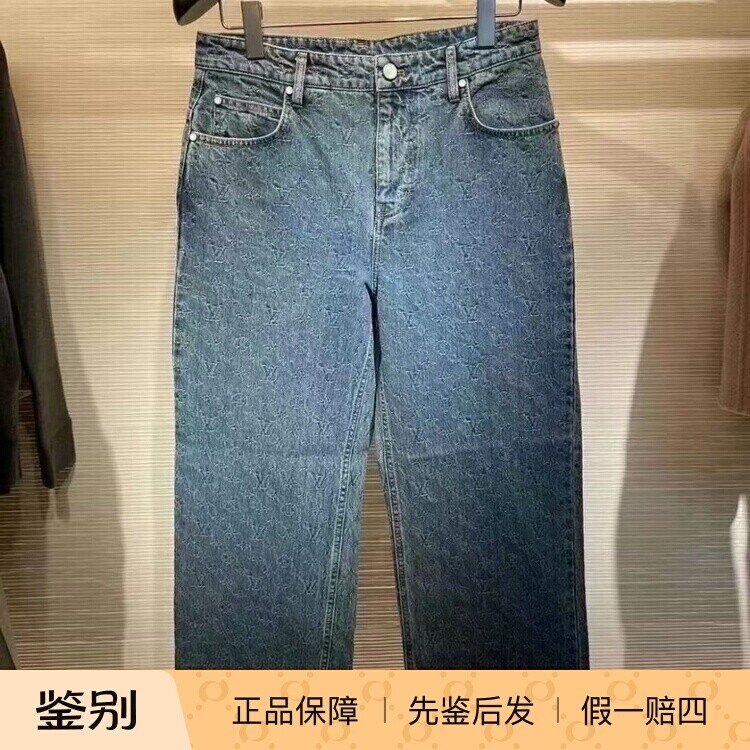 LV路易威登提花滑板牛仔裤长裤
