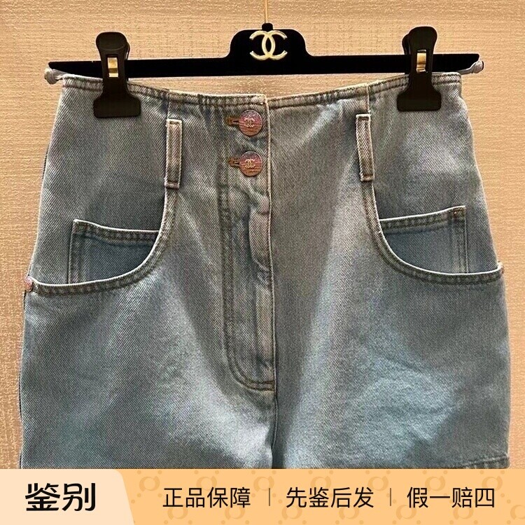 高腰Chanel香奈儿短裤牛仔短裤