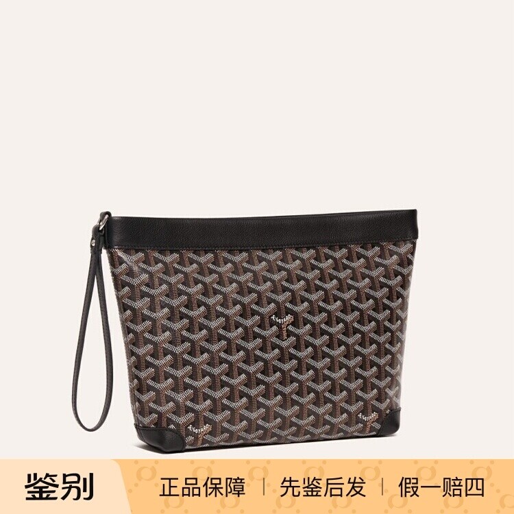 戈雅2026新款Y字帆布拼皮手拿包