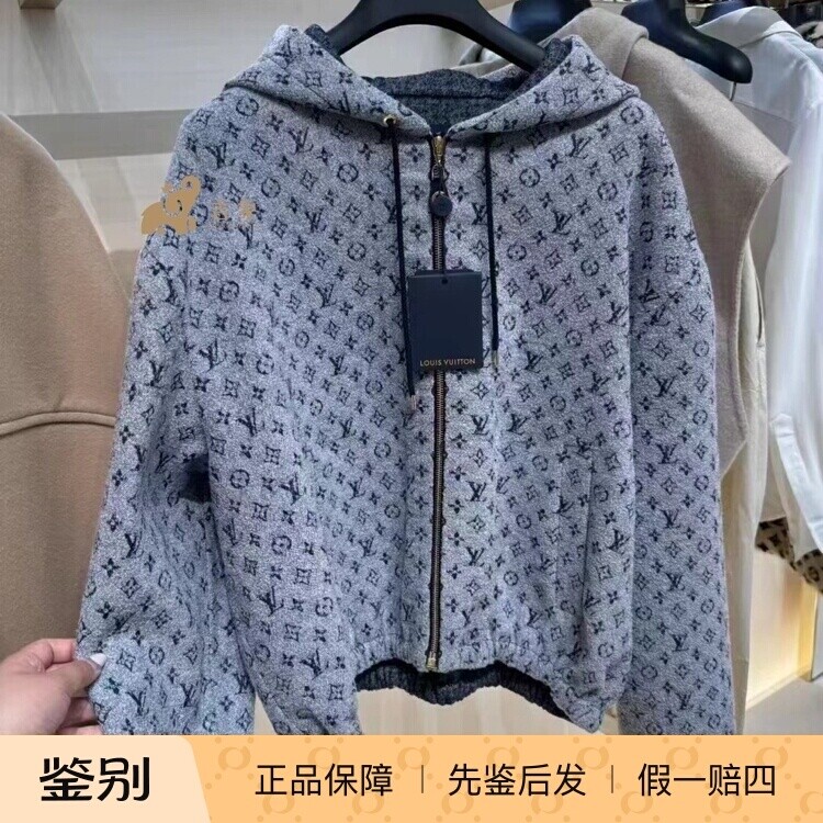 LV/路易威登2025新款女装MONOGRAM 珠皮呢连帽衫外套1AHZNA
