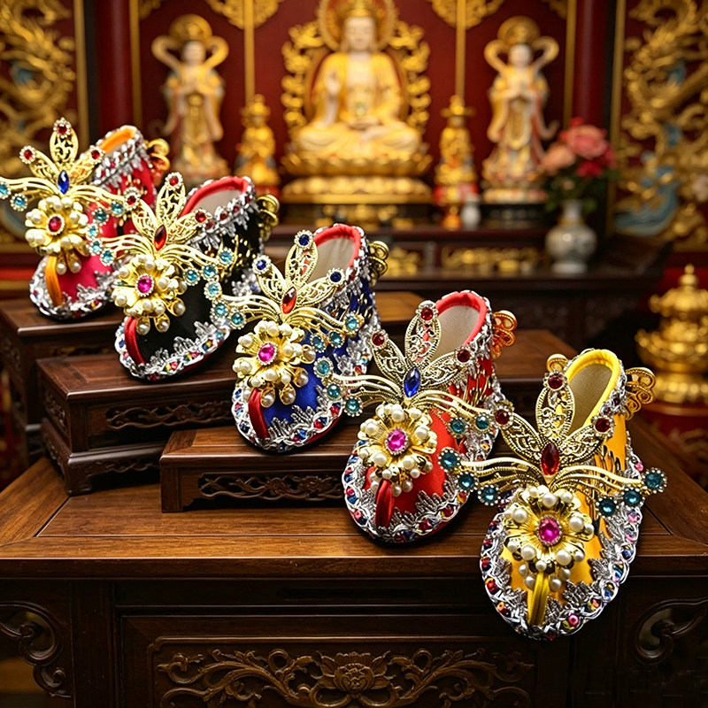 仙家鞋还愿鞋凤鞋手工堂口仙家用品大全绣花鞋娘娘泰山奶奶摆供