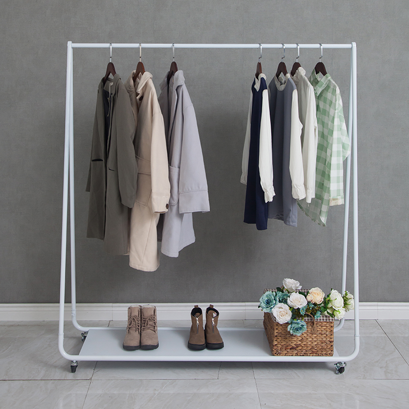 速发轻奢落地挂纳能卧室衣帽架简约多功架衣服收衣架单杆式晾衣架