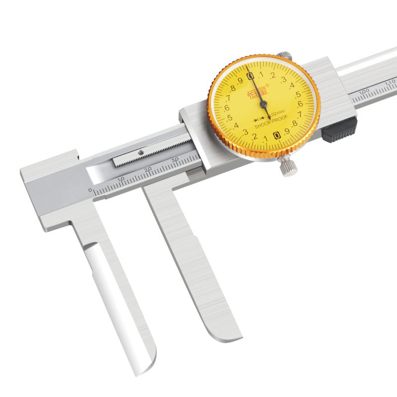 速发恒标长爪内0数显带表游量卡尺15-150/200/00mm径.01加长内测