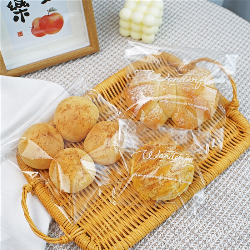 速发面装袋透明自粘烘培吐司麻薯欧治三包明可颂点心自封打包袋子