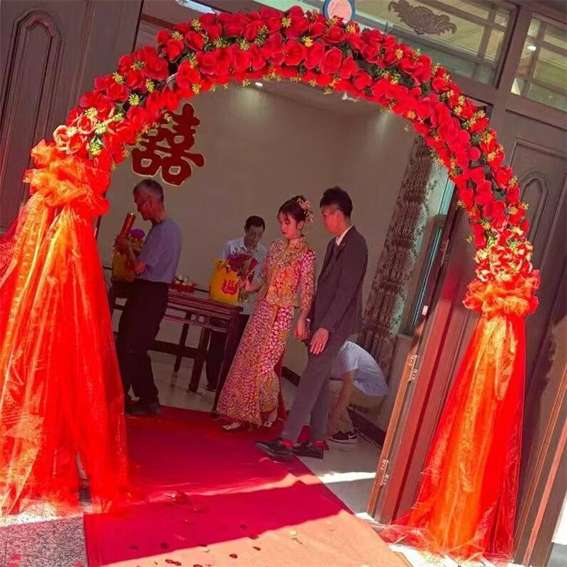速发拱门结婚专用农村婚庆花门绢花开业店庆活动拱门装饰婚礼布置