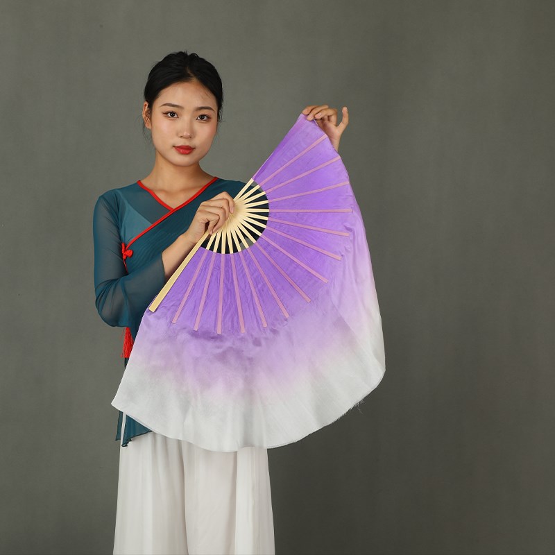 速发胶州秧歌安徽花鼓灯扇子1尺秧歌扇古典舞艺考扇双面浅紫渐变