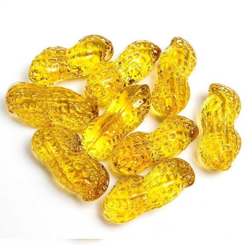 速发生水晶花生摆件琉璃早黄贵子工艺品创房客厅婚庆婚意吉祥装饰