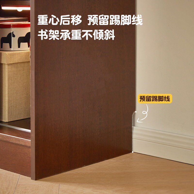 速发全实木落地书架儿童绘本架家庭阅读区布置书柜学生家用收纳置