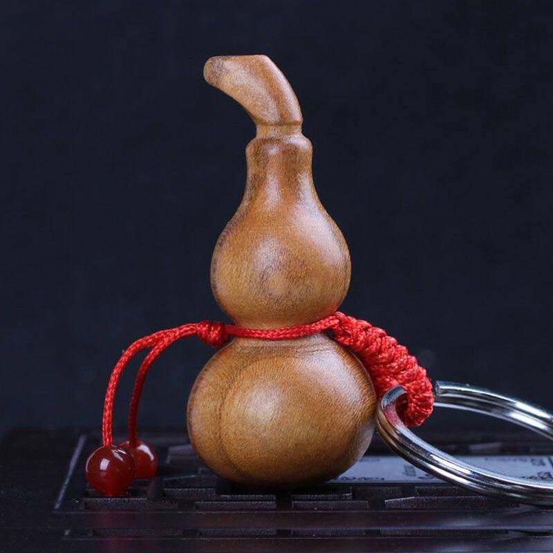 速发真桃木葫芦扣木雕汽车挂件家居随身手把玩件男吊坠