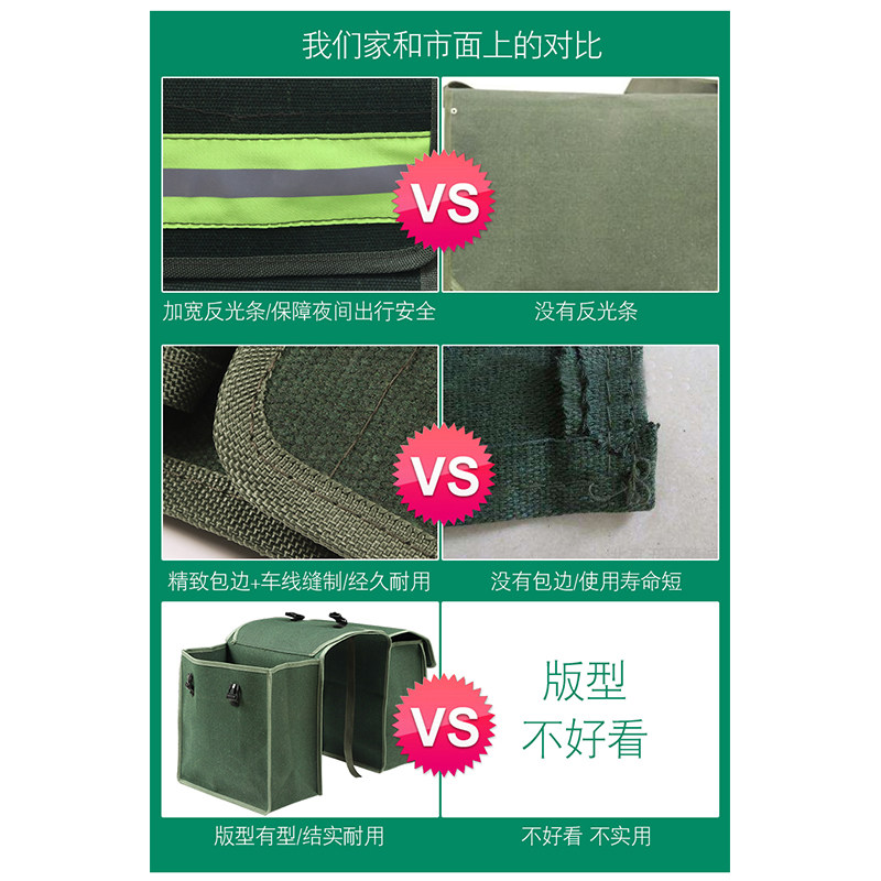 速发摩托车挂包侧边包邮包快递用帆布驮包电动车后座马鞍工具包挎
