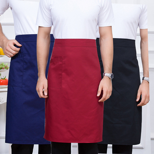 速发厨师工作服男围裙酒店餐饮长堂厨房半身围裙后厨半截食款围腰