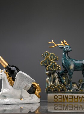 速发马到酒功红餐架摆件玄关酒柜家居成边柜创意摆设客厅电视柜装