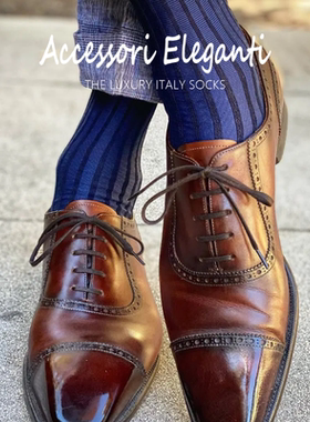 AE绅装袜中筒暗涌系丨条纹款精梳棉袜中筒商务正装西装绅装绅士袜