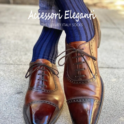 中筒暗涌系条纹正装商务绅士袜