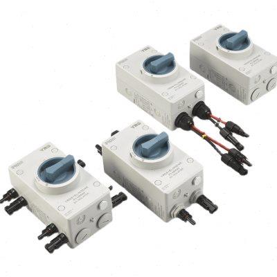 CE TUV证带连接器直流隔离开关1000V 4P 32A旋钮防水隔离开关IP66
