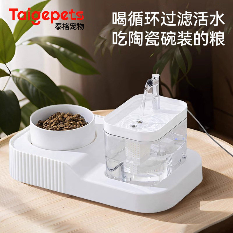猫咪自动饮水机猫咪自动喂食器饮水一体猫盆陶瓷宠物喝水猫粮双碗,宠物/宠物食品及用品,饮水器/水壶/水头,淘宝优惠券,粉丝福利购,淘宝优惠卷