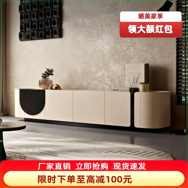 电视柜简约现代客厅家用小户型设计师新款侘寂风收纳柜高级感地柜