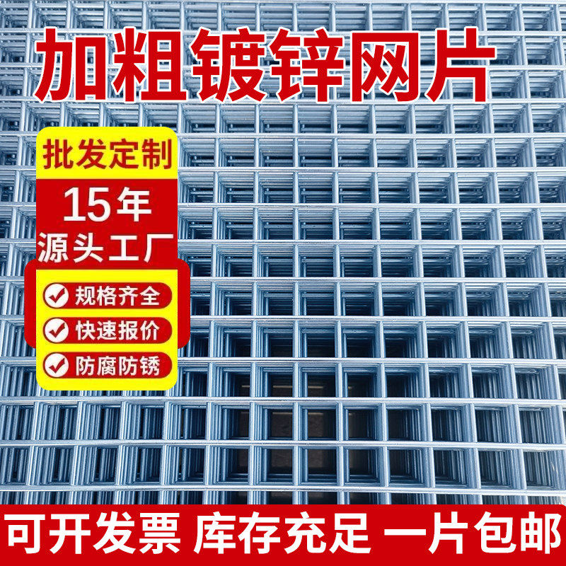 镀锌铁丝网片围栏小孔加粗养殖网狗笼养殖建筑钢筋长孔网格网钢丝