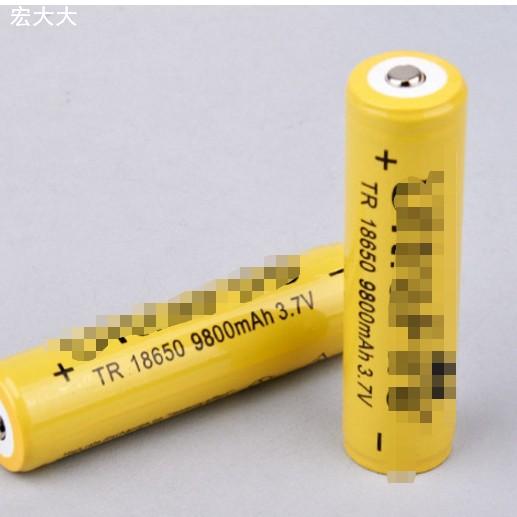 厂家正品18650锂电池9800mAh大容量3.7V 强光手电筒充电电池