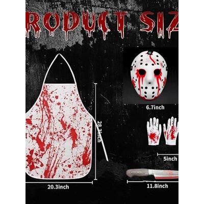 Bloodstained apron, terrifying Halloween bloody prop血渍围裙