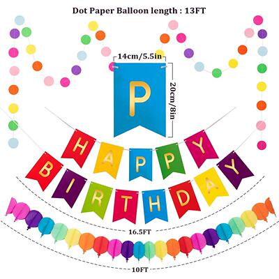 Colorful birthday party decoration set shopping mall window