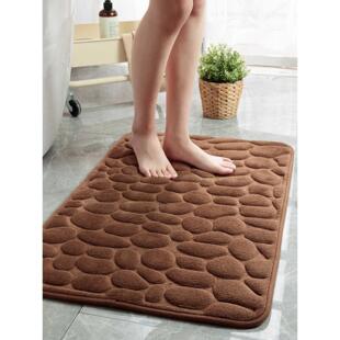 fleece mat anti absorbent bathroom防滑吸水垫浴室 slip Coral