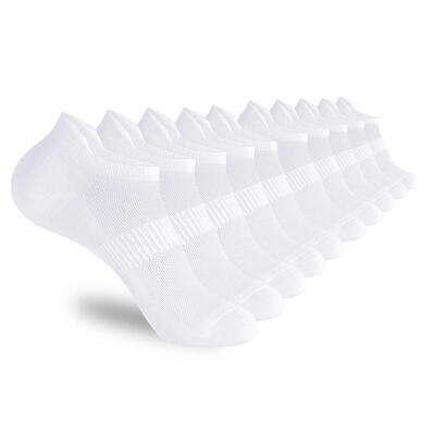 5/10 pairs of ankle sports running socks white soft thin low