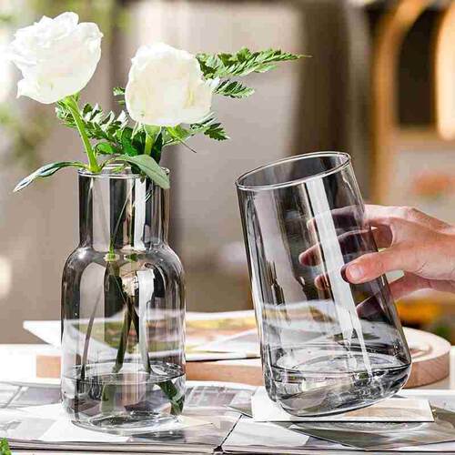 Flower Vase Decoration Home Plastic Vase White Imitation Cer