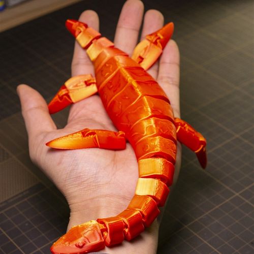 3D打印蛇颈龙一体关节可活动尼斯湖水怪手办儿童恐龙玩具礼物车载