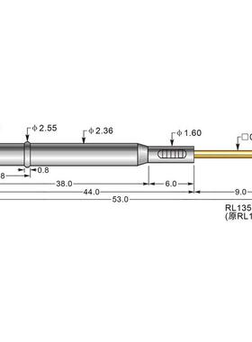 弹簧银色1353l针  尖头长支100(55mm尖头探针针 加长三) 测试