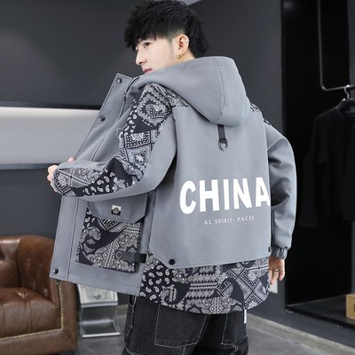 2024年春秋季新款男士外套韩版潮流工装夹克百搭青年帅气男装衣服