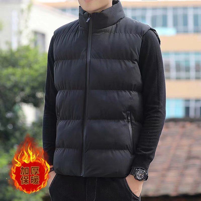 羽绒棉服男士纯色马甲冬季外套潮流宽松百搭厚款保暖情侣外穿背心,男装,常规马甲,淘宝优惠券,粉丝福利购,淘宝优惠卷