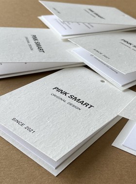 吊牌定做 女装吊牌卡片logo定制 折叠白色高档挂牌订做