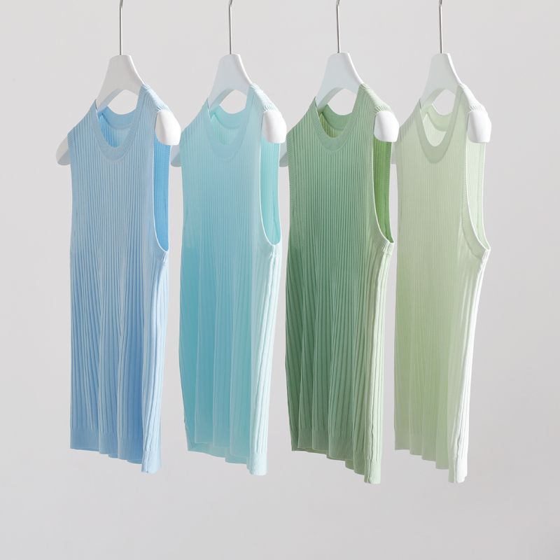 清新万能内搭薄款小圆领冰丝针织小背心遮副乳知性通勤无袖打底衫