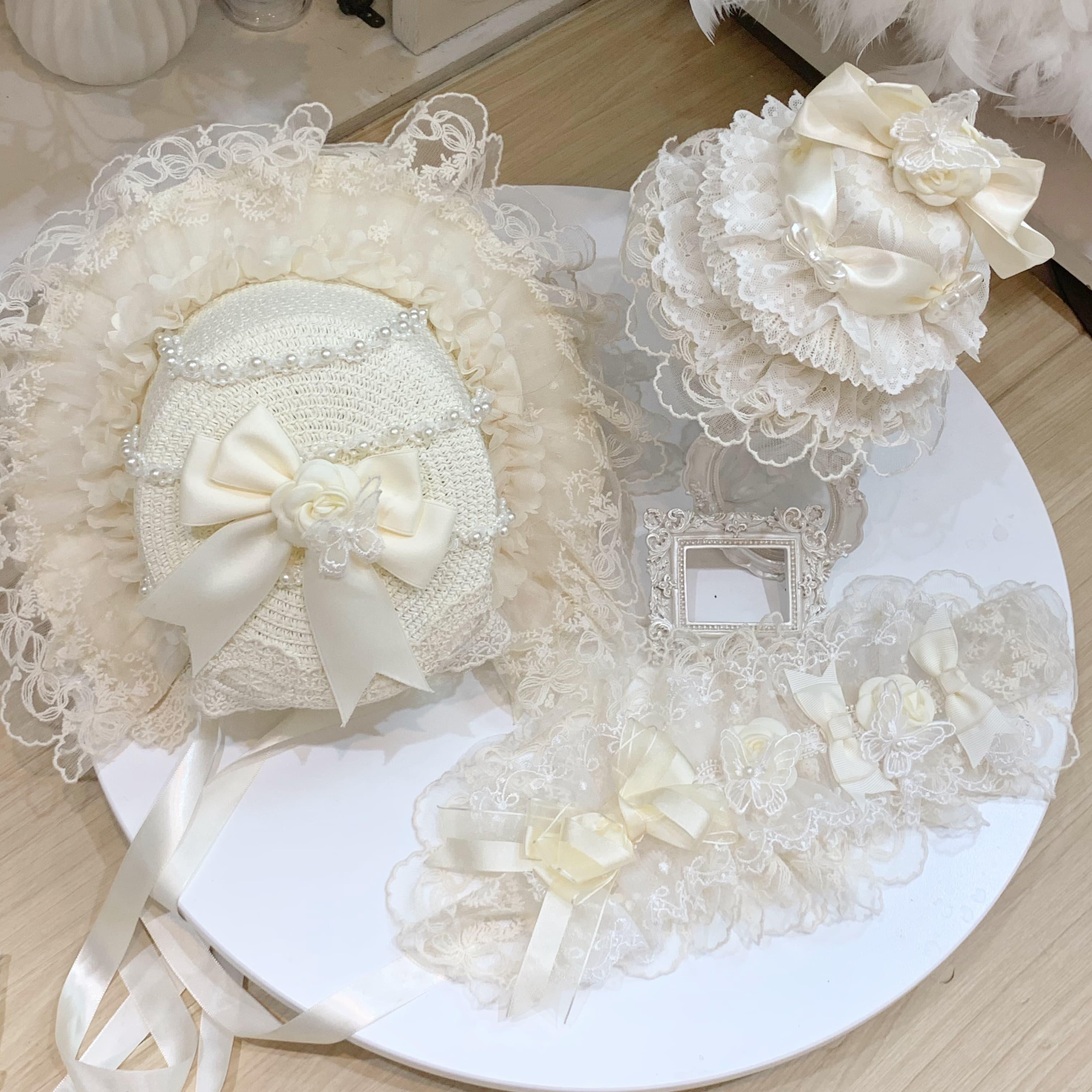现货掉落和三团尾款【蝶觅山茶】Lolita优雅搭配项小物