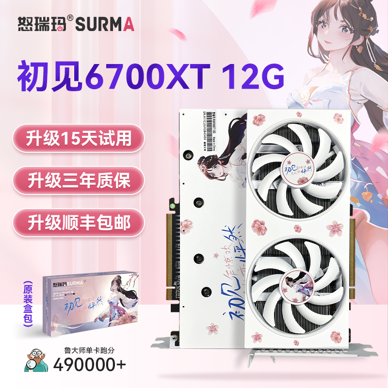 怒瑞玛RX6700XT  12G正品外观全新台式电脑主机显卡游戏直播 电脑硬件/显示器/电脑周边 显卡 原图主图