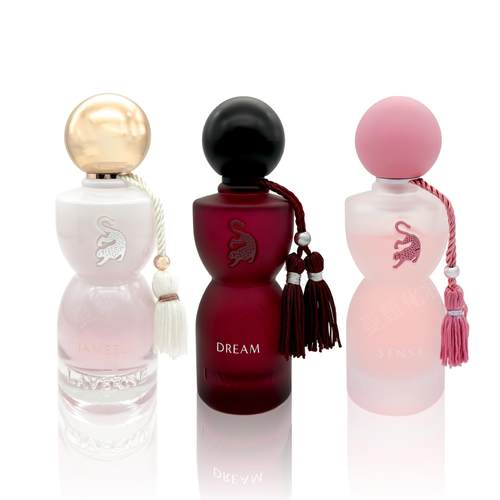 跨境爆款LAVERNE豹纹粉色香水75ml迪拜中东阿拉伯亚马逊TK爆款