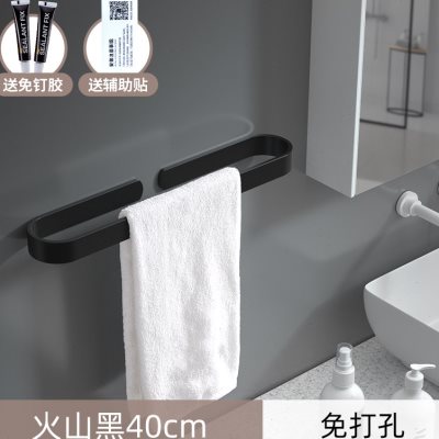 速发房玻璃门上毛巾置物架吸盘挂钩室浴挂架洗杆台毛巾漱厕所置物